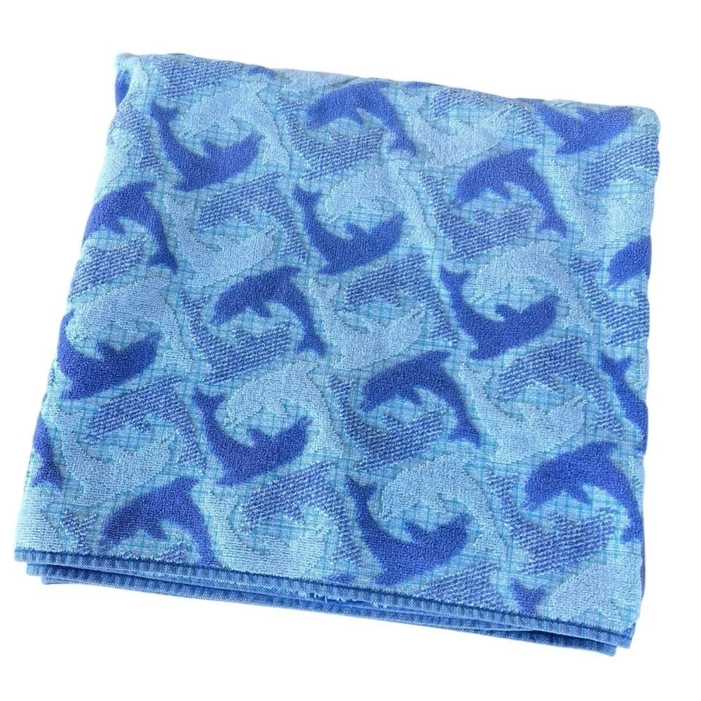 VTG Y2K Textured Dolphin Hawaii Beach Towel Maiden Sunshine Corp Brazil 28x58
